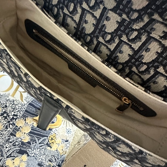 Dior saddle oblique with embroidered strap - Picture 4 of 7